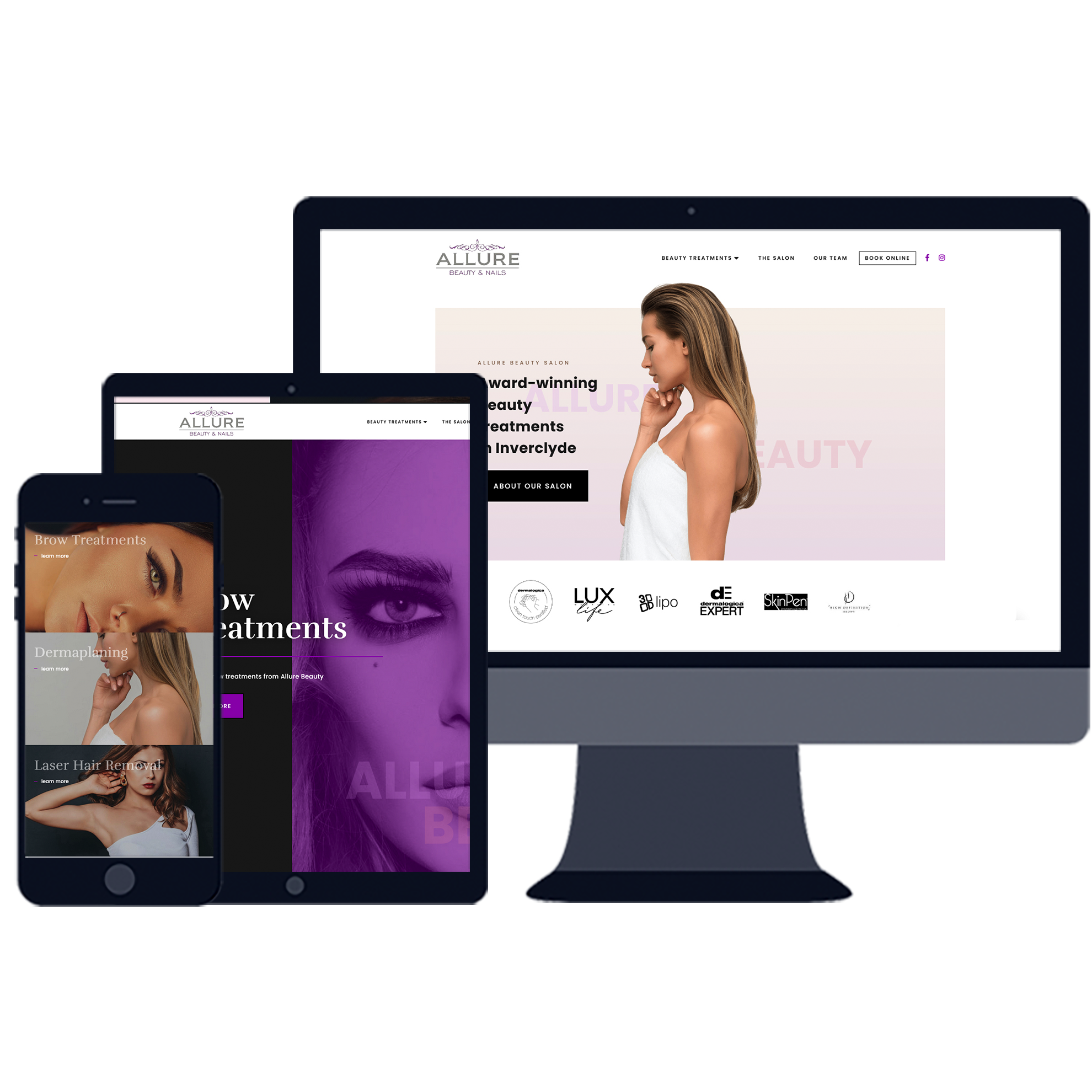 project allure beauty web responsive