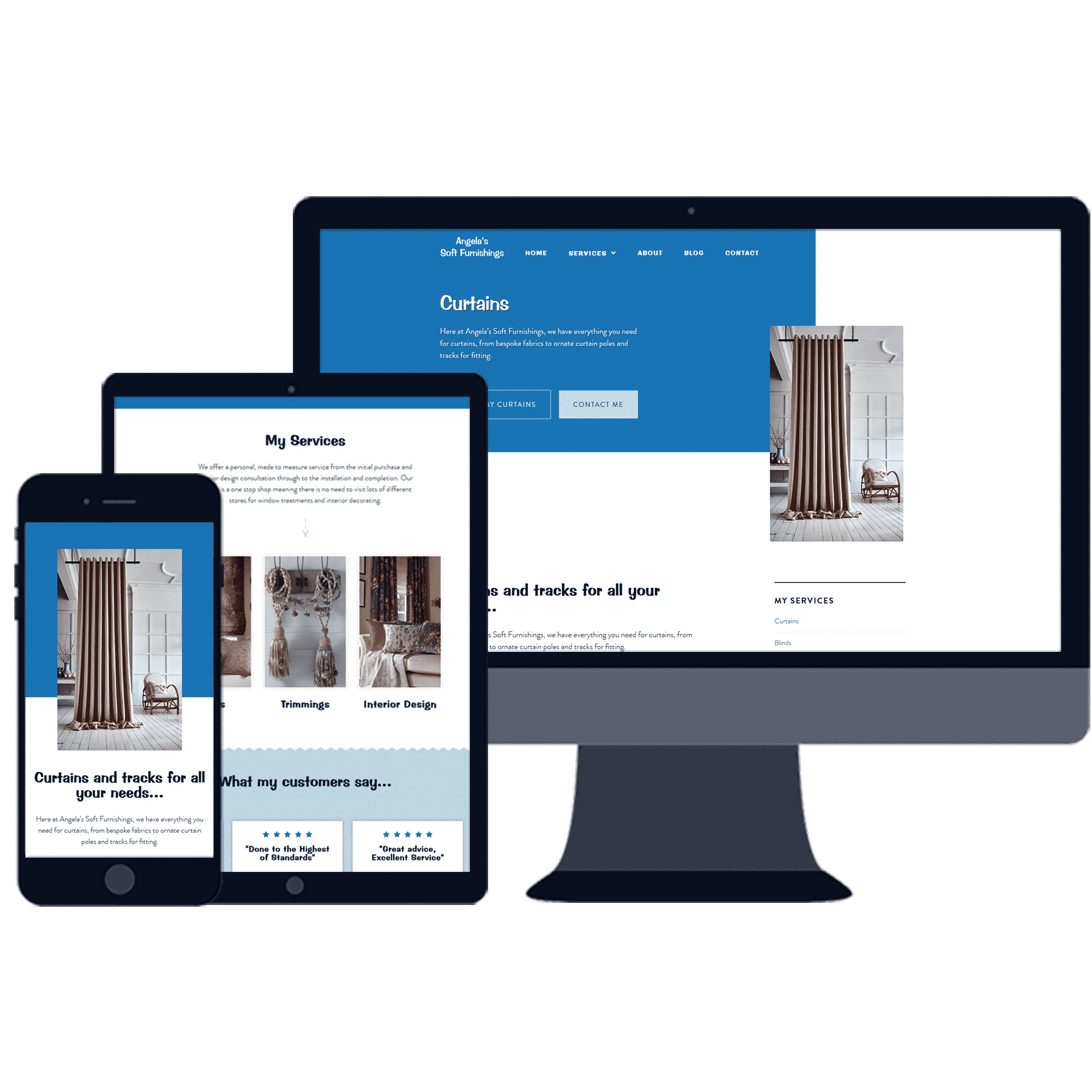 project angelas soft furnishings web responsive